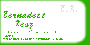 bernadett kesz business card